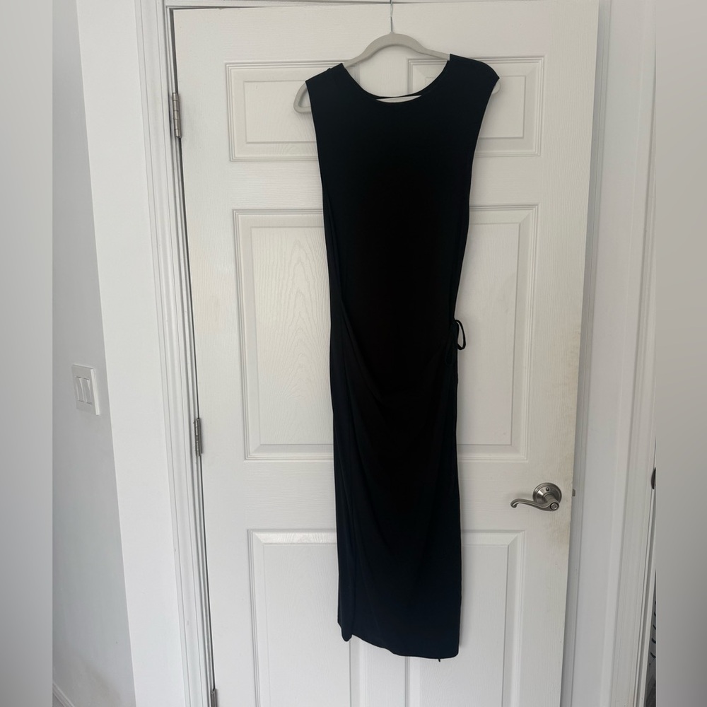 Banana Republic Black Sleeveless Twist-Waist Midi Dress - Picture 3 of 5
